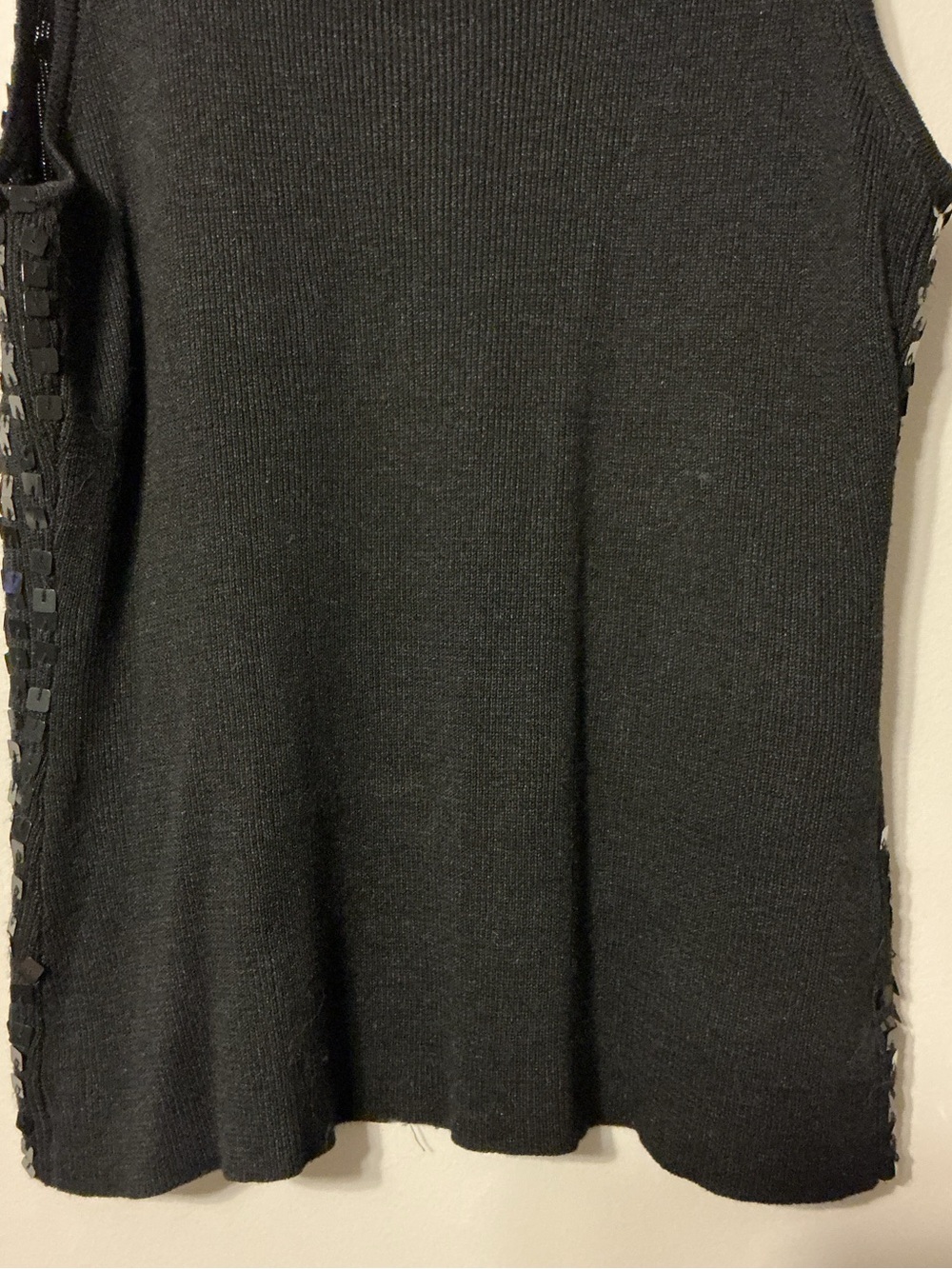52 Weekends Black Sequin Tank Top - Picture 6 of 7